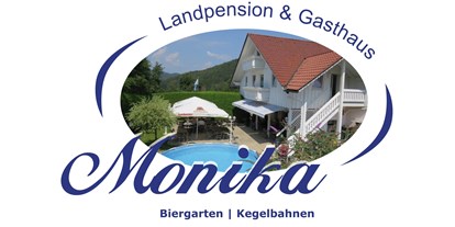 Pensionen - weitere Verpflegungsmöglichkeiten: Abendessen - Schöllnach - Logo - Landpension & Gasthaus Monika