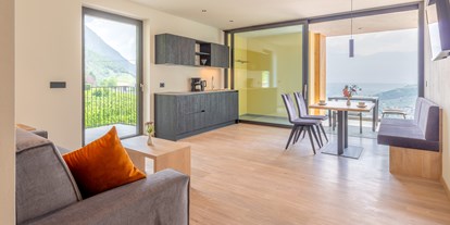 Pensionen - Umgebungsschwerpunkt: am Land - Trentino-Südtirol - Unsere größte Wohnung zur Süd- Ostseite mit 56m².  - Pension Plarserhof