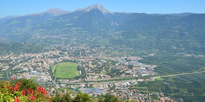 Pensionen - Trentino-Südtirol - Panorama auf Meran - Eichmannhof