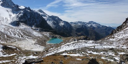Pensionen - Umgebungsschwerpunkt: Berg - Trentino-Südtirol - Die Saldurseen im hintersten Matschertal sind die höchstgelegenen Gletscherseen Südtirols - BIO-Bauernhof Inner-Glieshof