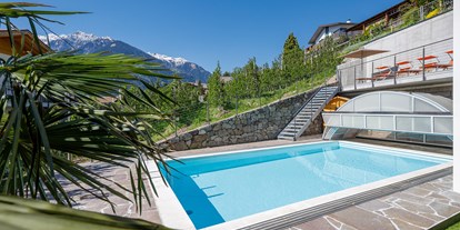 Pensionen - weitere Verpflegungsmöglichkeiten: Nachmittagskaffee - Trentino-Südtirol - Pool - Residence Apartment Nelkenstein