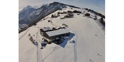 Pensionen - Umgebungsschwerpunkt: Berg - Region Zell am See - Luftaufnahme Skipiste  - Oberaigenhof Ferienwohnungen Kaprun 