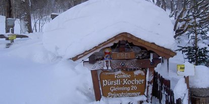 Pensionen - Skilift - Pruggern - Herzlich Willkommen - Gästehaus Pürstl-Kocher