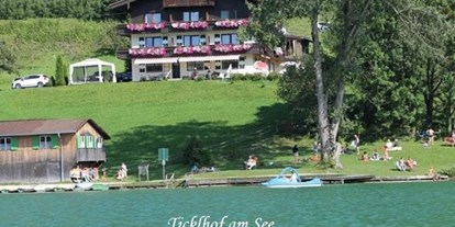 Pensionen - Umgebungsschwerpunkt: See - Reith im Alpbachtal - Ticklhof am See, direkter Seeblick - Appartements Ticklhof am See