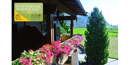 Pensionen - Umgebungsschwerpunkt: am Land - Kirchberg in Tirol - Bei einem Aufenthalt in der Zeit vom 1.Mai bis 31.Oktober haben Sie die Nationalpark Sommercard bei Ihrer Übernachtung inclusive und genießen damit viele Inclusivleistungen  - Gästehaus Stotter