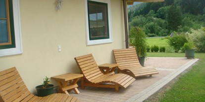 Pensionen - Terrasse - Ried im Zillertal - Reflexen im freien mit blick auf die Gerlosplatte - Obertrattenbachhof