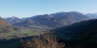 Pensionen - Umgebungsschwerpunkt: am Land - Gmunden - Ausblick hinein nach Grünau, von unserm Hausberg - Roithhof