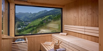 Pensionen - Wanderweg - St. Johann in Tirol - Mei.Penthouse Sauna auf der Dachterrasse mit Ausblick - Mei.Berg