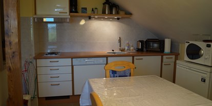 Pensionen - Umgebungsschwerpunkt: am Land - Pfaffstätten - Küche - Frühstücksraum - Haus Bergblick