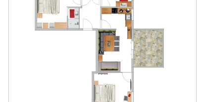 Pensionen - WLAN - Lofer - Grundriss Appartment 1 - Apartments Salzburgerhof