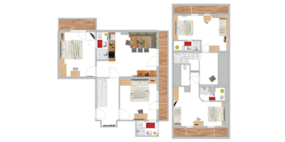 Pensionen - Balkon - Ellmau - Grundriss Appartment 3 - Apartments Salzburgerhof