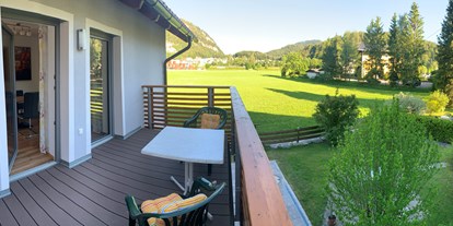 Pensionen - Umgebungsschwerpunkt: See - Berg im Attergau - Ferienwohnung, Blick vom Balkon - Pension Salzburger Hof