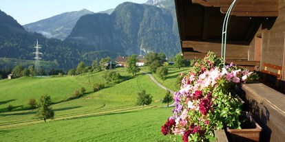 Pensionen - Art der Pension: Urlaub am Bauernhof - Bischofshofen - Ausblick vom Balkon Richtung Süden - Bio-Bauernhof Reitmayrgut