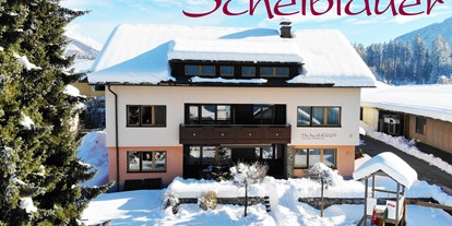 Pensionen - Parkplatz: kostenlos bei der Pension - Gailtal - Haus Scheiblauer Nassfeld Tröpolach skiing apartment view winter - Haus Scheiblauer