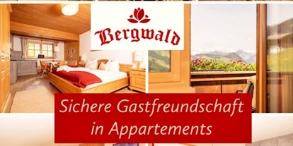 Pensionen - WLAN - Brixen im Thale - Sichere Gastfreundschaft
in den Bergwald Appartements Alpbach
 - Bergwald Alpbach Appartements