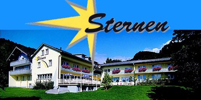 Pensionen - Radweg - Eichenberg (Eichenberg) - Das Hotel-Pension Sternen befindet sich am Rande von Klaus in absolut ruhiger Lage mit wunderschönem Blick auf die Österreichischen und Schweizer Berge. Bei uns wird Ruhe, Gemütlichkeit und familiäre Atmosphäre großgeschrieben.  - Hotel-Pension Sternen
